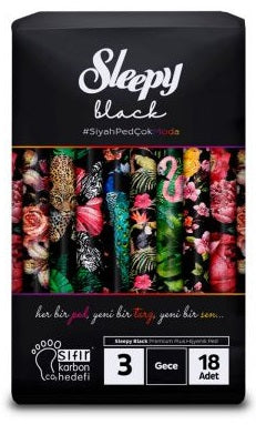 Sleepy black higiēniskās paketes (melnas)
