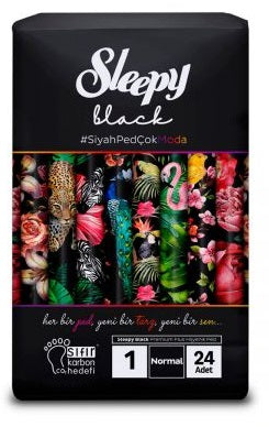 Sleepy black higiēniskās paketes (melnas)