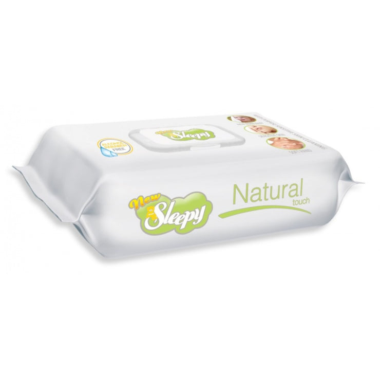 Mitrās salvetes New Sleepy. Paciņā 64 salvetes.