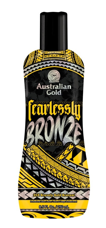 Australian Gold Fearlessly Bronze krēms tumšam iedegumam ar DHA un DermaDark bronzeriem pudelē 250ml